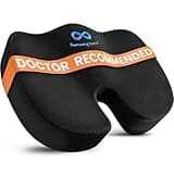 Everlasting Comfort Doctor Recommended Memory Foam Seat Cushions for Office Chairs - Tailbone Pain Relief Cushion, Sciatica & Back Support, Office Chair Cushion & Car Seat Cushion