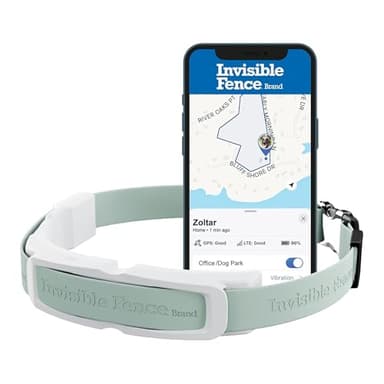 Invisible Fence GPS Dog Fence & Tracking Collar - Wireless - Smart Dog Collar with App Controlled Tracking - Fits Medium & Large Dogs Neck 15"-28" Waterproof