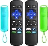 Generic Roku Remote Control for Roku Express, Premiere, Box, Player, 1/2/3/4 (Pack of 2) with 6 Channel Shortcuts and Silicone Cases