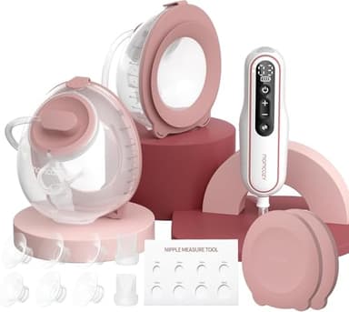 Momcozy Wearable Breast Pump V2 Pro Ultra-Lightweight, Double Electric Breast Pump Hands-Free & Portable Pump with Upgraded Flange, Quiet & Leak-Proof Electric Pump for Pumping Moms
