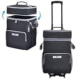 SDLINR 72-Can Large Rolling Cooler, Leakproof Insulated Soft Cooler Bag with Wheels and Handle Collapsible for Beach Camping Patio Travel Outdoor