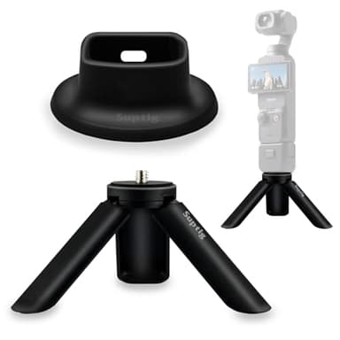 Suptig Tripod Mount, Silicone Non-Slip Desktop Mount for DJI Osmo Pocket 3, Osmo Pocket 3 Accessories(Black)
