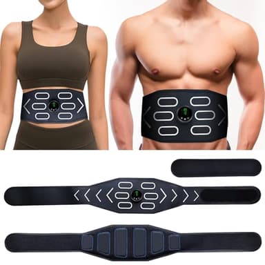 IWETQFF FDA Cleared - MHD TENS Muscle Stimulator Electronic Abs Muscle Toner Ab Machine Trainer for Abdomen Easy Abs Muscle Stimulation and Activation, Home Gym Use