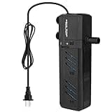 NO.17 Submersible Aquarium Internal Filter 8W, Adjustable Fish Tank Filter with 200 GPH Water Pump for 10-50 Gallon Fish Tank Black