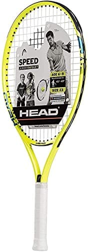 HEAD Speed Junior Pre-Strung Tennis Racquet, Lightweight Youth Tennis Racket for Kids & Beginners, Durable Aluminum Frame, Age 6-8, 23 inch, Yellow