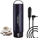 Car Electric Kettle, MIICASA 12V/24V Car Water Heater, Vehical Water Boiler with Double Stainless Steel Vacuum-Insulated, 6 Temperature, Auto Shut-Off Boil Dry,17oz