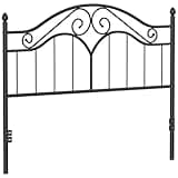 Elephance Headboard for Queen Size Bed Frame, Vintage Platform Bed Metal Headboard Only, Height Adjustable, Sturdy and Stable, Queen Size, Easy Assembly, Black