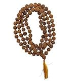 NAISHA Rudraksha Mala 108 Beads Necklace, Beads Natural Himalaya 5 face Panch Mukhi Rudraksha Seed, Prayer Beads, Wrist Mala Wrap, Jaap Mala, Bracelet Bead Size 8 mm (1 Pack) (RUDRAKSH_5)…