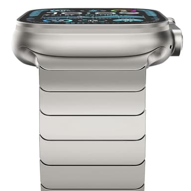 NewWays Link Bracelet for Apple Watch Ultra 3 2 Band 49mm Series11 10 46mm, iWatch Ultra SE Stainless Steel Link Bands, Titanium