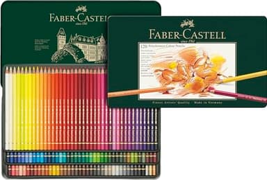 Faber-Castell Polychromos Artists' Color Pencils - Tin of 120 Colors - Premium Quality Artist Pencils