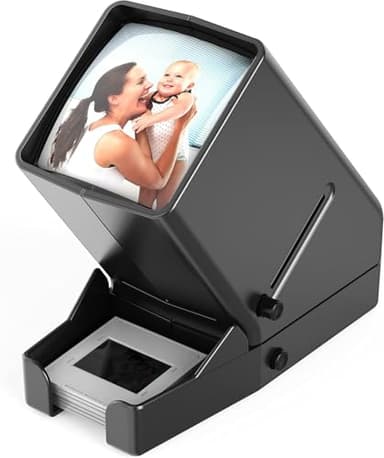 DIGITNOW 35mm Slide and Film Viewer, 3X Magnification, Battery Operation, LED Lighted Illuminated Viewing –for 35mm Slides & Positive Film Negatives(4AA Batteries Included)