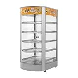 5-Tier Food Warmer, 800W Commercial Food Warmer Display Electric Heating Pizza Pastry Warmer Display Case 85-185℉ for Buffet Restaurant Countertop Catering Hot Box Warming Holding Cabinet