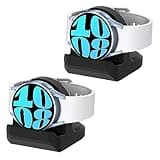 2 Pack Stand for Samsung Galaxy Watch 5/6 (40,44mm)/5 Pro 45mm/Watch 5/Pro Golf Edition(40,44,45mm)/Watch 6 Classic(43,47mm), Silicone Charging Dock