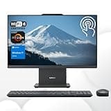 Lenovo 2024 IdeaCentre 27" All-in-One, FHD 100Hz Touchscreen, AMD Ryzen 5 7535HS, 16GB DDR5 RAM, 512GB SSD, Wireless KB & Mouse, Wireless Charging Base, RJ-45, Wi-Fi 6, Webcam, W11H, Grey