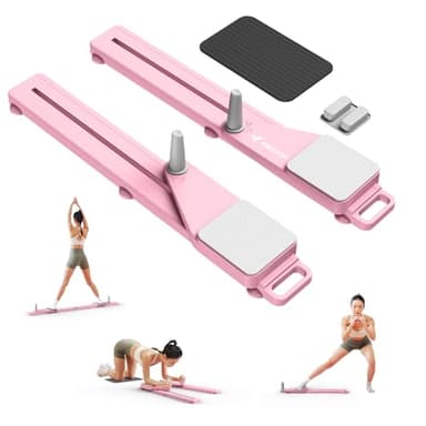 MERACH Pilates Board, Multifunctional Abdominal Plate, Detachable Ab Trainer Machine with Anti-Slip and Quiet Design, Portable Pilates Reformer for Core Workouts, Home Gym Equipment for Women (Pink)