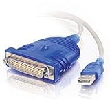 Legrand - C2G USB to DB25 Serial Adapter Cable, Adapter Cable, USB to Desktop Adapter, 6 Foot Adapter Cord, Gray, 1 Count, C2G 22429