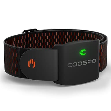 COOSPO HW9 Heart Rate Monitor Bluetooth ANT+ Armband with Accurate HR Zones/Calories Burned Data, HRM Optical Sensor for Fitness Training/Cycling/Running,Compatible with Peloton,DDP Yoga,Wahoo APP