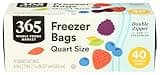 365 by Whole Foods Market, Quart Double Zipper Freezer Bag, 40 Count