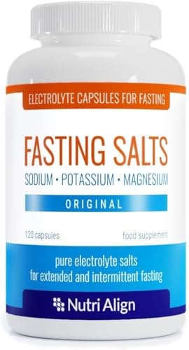 Nutri-Align Fasting Salts Fasting Electrolytes, 120 Capsules | Pure Electrolyte Capsules for Extended and Intermittent Fasting | Sodium Potassium Magnesium Electrolytes | Sugar Free & Filler Free