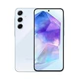 Samsung Galaxy A55 5G A556E 256GB Dual-SIM GSM Unlocked Android Smartphone (Latin Variant/US Compatible LTE) - Awesome Ice Blue