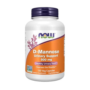 NOW Foods Supplements, D-Mannose 500 mg, Non-GMO Project Verified, Healthy Urinary Tract*, 120 Veg Capsules