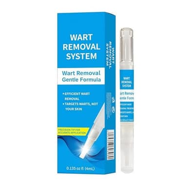 Fast Acting Skin Tag Remover for Face & Body - Salicylic Acid Wart Remover with Precision Brush, Targets for Corns, Flat, Plantar & Common Warts, Gentle Formula, Travel Size (0.135FL.OZ)