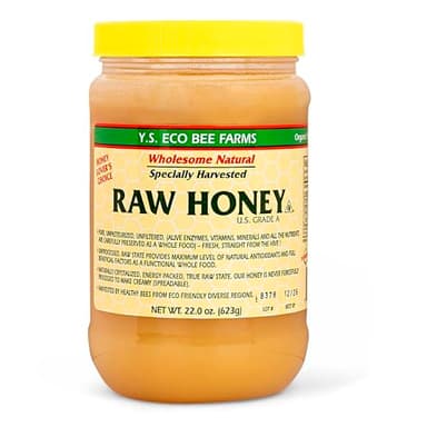 Y.S. Bee Farms Organic Honey Raw Unfiltered - 22 oz - U.S. Grade A Raw Honey, Packed by ILIOS