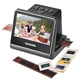 22MP Film and Slide Scanner with 5” LCD Screen, Convert Color & B&W Negatives & Slides 35mm, 126, 110 Film to High Resolution JPEG Digital Photos