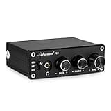 Nobsound Q3 Mini USB DAC Digital to Analog Converter Audio Adapter Headphone Amp Amplifier with Optical Coaxial Inputs & Treble Bass Tone Control