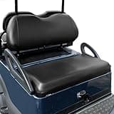 NOKINS Golf Cart Seat Covers Leather Front Seat Cover Fit Club Car Precedent,Smooth and Simple Style,No Stapler,Golf Cart Vinyl Waterproof Replacement Seat Cover, Black