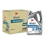 Mobil Full Synthetic Motor Oil 0W-20, 5 Quart, Case of 3