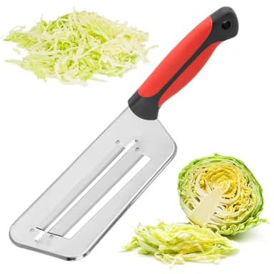 Cabbage Shredder, Lettuce Chopper for Coleslaw, Cabbage Slicer Lettuce Knife - Shraded Knife Sauerkraut Cutter Cabbages Cutting Tool for Slicing, Grating & Shredding(COLOR:silver)