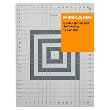 Fiskars Self Healing Cutting Mat for Quilting, Arts and Crafts, 18" x 24" Grid, Sewing Mat, Craft Cutting Board, Sewing Supplies and Quilting Tools