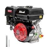 XtremepowerUS 15HP 420cc Recoil Start Gas Powered Multi-Use Engine Go Kart Gas Engine Log Splitter Horizontal Shaft 4-Stroke OHV Gas Motor