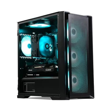 MXZ Gaming PC,AMD Ryzen 7 7700, GeForce RTX 4070,16GB DDR5 6000MHz, NVME M2 1 T,B650, 6RGB Fans,Windows 11 Pro Ready to use, Gamer Desktop Computer(R7 7700| RTX 4070)