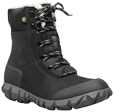 Bogs Womens Arcata Urban Leather Tall Boot, Black, Size 6