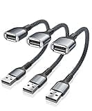 USB Data Blocker Adapter 3-Pack,Charge Only Type-A Cable,Data Blocking Defender,Protect Against Juice Jacking,USB Power Connector for iPhone 12 13 14 15,Samsung Galaxy S21 S22 S23,iPad Air Tablet,Car