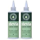 Natrisweet Liquid Stevia Drops, 8oz 2pack, Pure Stevia Liquid Sweetener from Stevia Extract, Plant-Based Sugar Substitute, Zero Calorie Keto Sweetner, Mix Liquid Sugar into Drinks and Treats, Non-GMO