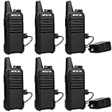 Retevis RT22 Walkie Talkies for Adults, Two Way Radios Long Range Rechargeable, VOX Handsfree, Mini Compact Walkie Talkie with Type C Charger, for School Church Restaurant (6 Pack)