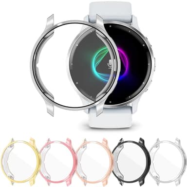 [5Pack] RICHONE Screen Protector Compatible with Venu 3S GPS Smartwatch 41mm Case for Garmin Venu 3S Cases Resist Scratched Full Covers Flexible TPU Screen Protectors