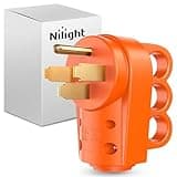 Nilight 50 Amp RV Replacement Plug 125/250 Volt Heavy Duty Male Plug with Handle ETL Listed RV NEMA 14-50P Replacement Plug for RV Camper Caravan Motorhome Van Trailer