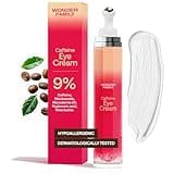 Caffeine Under Eye Cream for Puffiness and Bags Under Eyes - Roller for Puffy Eyes and Dark Circles Under Eye Treatment for Women, Men - Hyaluronic Acid and Niacinamide Serum - Face Puffiness Reducer