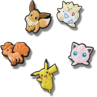 Crocs Unisex Jibbitz Shoe Charms Multi-Packs, Boys Characters Collection Pokemon #3 5-Pack