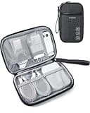 BAGSMART Cord Organizer Travel Cable Organizer Bag Tech Electronic Organizer Travel Case, Travel Essentials for Charger, Cable, Phone, Flash drive, Single Layer - Black