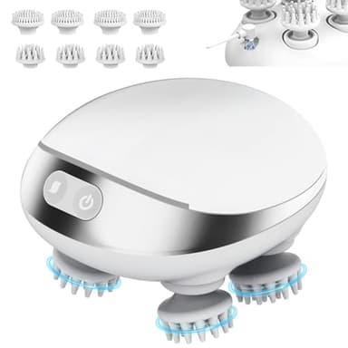 MOUNTRAX 5 in 1 Electric Scalp Massager, Portable Heated Head Hair Massager with 88 Kneading Nodes, 2 Massage Styles, 3 Speed Modes for Hair Growth, Stress Relief and Deep Clean, Gifts for Women Men