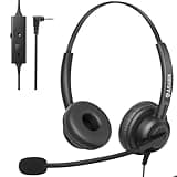 Phone Headset 2.5mm with Noise Canceling Mic & Volume Control Ultra Comfort Telephone Headset for Panasonic Vtech AT&T Uniden Gigaset Cisco RCA Grandstream Cordless Landline Office Phones