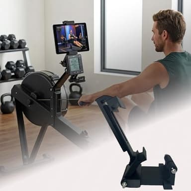 DMERHAC 2-in-1 Tablet & Phone Holder for Concept2 RowErg, Model D & E,Rower Accessory, Mount for PM5/PM4/PM3 Monitors, Fits All 4.7”-12.9” Devices
