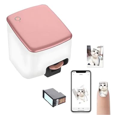 Fully Automatic Nail Printer, Smart Nail Art Machine with Auto Scan & Fit Technology, Customize with 1000+ Designs or Your Own Photos via APP, for Beauty & Personal Care