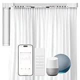 Automatic Curtain Opener, Motorized Curtain Track 4-6ft Adjustable, Smart Curtain Rods With Remote, Automated Window Treatments Work With Alexa, GoogleAssistant