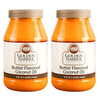 Golden Barrel Butter Flavored Coconut Oil (32 oz.) 2 Pack